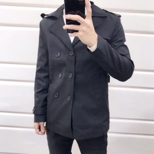 2023 Men and Women Trench Collar Slim Fit Long Sleeve Windproof Jacket Designer Brand Classic Coat Autumn and Winter Windproof M-3XL-99