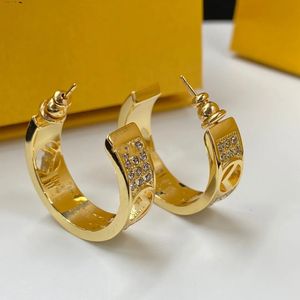 Art- und Weisedesigner-Ohrringe für Frauen-Schmucksache-Silber-Gold beschriftet Band-Ohrring-Frauen-Bolzen-Ohrring-Kasten-Hochzeits-Ohr-Bolzen-Anhänger heiß-F1