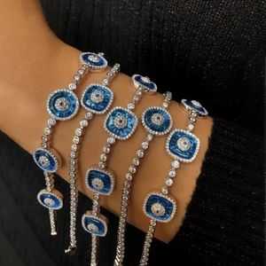 Bracciali nuziali Bracciale con strass esplosivo, leggero, alla moda, di lusso, completo di gioielli con occhi di diamanti, braccialetto femminile