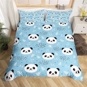 Bedding Sets Cute Duvet Cover Cartoon Animal Set Microfiber Botanical Tree Branches Comforter Twin King For Kids Boys Girls