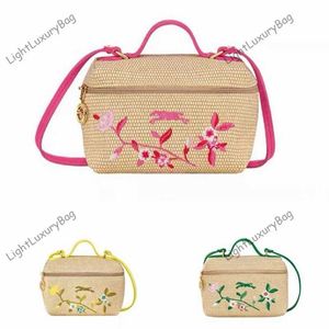 New Designer Embroidery Straw Bag Beach Champ Shoulder CrossBody Bags Fashion Women Handbags Luxury Brand Classic Female Makeup Tote 230507