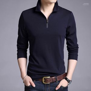 Polo da uomo Casual Fashion Design Camicia Uomo Cotone Ragazzi Street Style Manica lunga Slim Fit Abbigliamento coreanoMaschile da uomoRowe22 da uomo