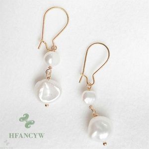 Dangle Earrings 11-12mm Natural Baroque Freshwater Pearl Women Classic Jewelry Mesmerizing Irregular Luxury Gift Cultured Earbob