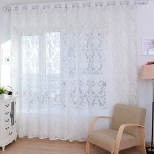 Curtain European Style Tulle Door Window Drape Panel Sheer Scarf Valances For Living Room Bedroom Kitchen Modern Curtains