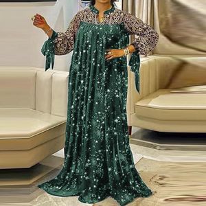 Abiti casual Stampa africana Dashiki per le donne Chiffon di grandi dimensioni Boubou Abiti tradizionali per feste Robe Marocaine Abiti nigeriani