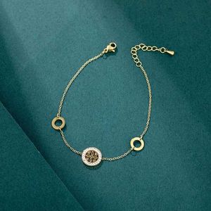 Charm Bracelets VENTFILLE Sterling Silver Fashion Crystal Hollow Round Gold Bracelet for Women Classic Trendy Cuff Bracelet Jewelry Gift AA230506