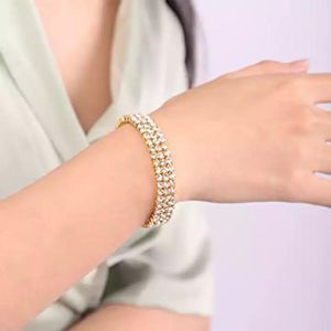 Braccialetti nuziali Bracciale a più file Braccialetto di accessori transfrontalieri con strass sexy della Boemia europea e americana