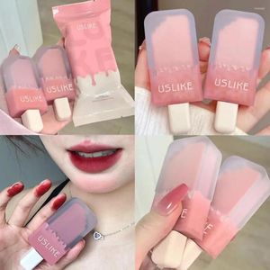 LIG BLISS 1PCS 8 Colors Ice Cream Glaze Matte Fog Assamitle High Color Lipstick Makeup Kosmetics for Women Prezenty i6q5