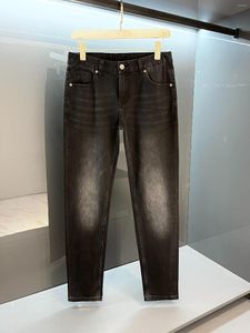 Jeans da uomo Pantaloni in denim alla moda super elastici da uomo Vestibilità slim lavata B Risciacquo Stile C