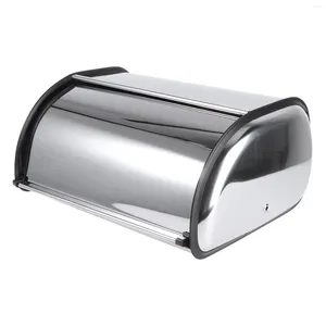 Presente Bread Bread Box Kitchen Banchartop Spice Dispenser Tempero de aço inoxidável Can Can Metal Food Storage