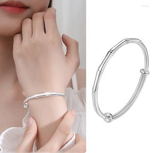 Bangle 2023 Bamboo Jewelry Style Style Push Bracelet for Mother Valentine Girlfriend Gift