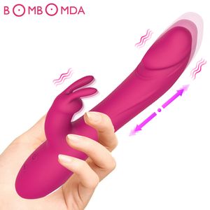 Fabric Vibrating Dildo met stuwkrachtige konijnen vibrators voor vrouw G-spot vaginale clitoris stimulator volwassen speelgoed en sexy speelgoed voor