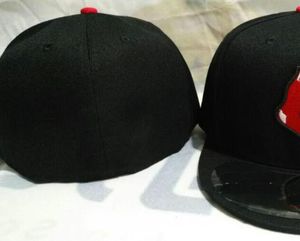 Hazır Stok Toptan Yüksek Kaliteli Erkekler Boston Spor Takımı Takım Sox Düz Memli Saha Şapkaları Tam Kapalı Tasarım Boyutu 7- Boyut 8 Beyzbol Gorra Casquette A4