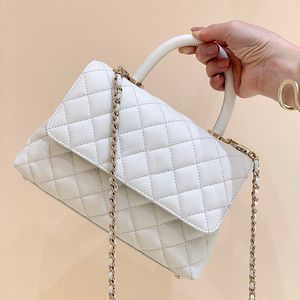 Designer Chain Bags Luxury Shoulder Bag äkta läderhandväska 24 cm hög imitation crossbody väska med låda ZC025