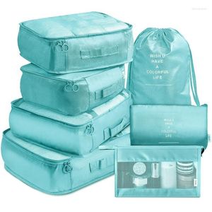 Storage Bags Seven-piece Travel Bag Thickened Suitcase Clothing Classification 7-piece Set