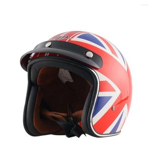 Motorcykelhjälmar Vintage Open Face Helmet Men Women Classic Electric Scooter Motorcykel Ridning Jet Casco Cafe Racer Capacetes Para Moto