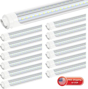 r17d 8ft' v shaped Cooler Lighting 4ft 5ft 6ft 8ft T8 Tube Light High Lumens Led Fluorescent Lamp AC85-265V F96T12/DW/HO, T8/T10/T12 Replacement