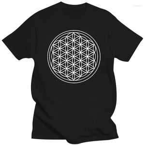 Camisetas masculinas Flower of Life Mens Camiseta engraçada Adulto Padrões geométricos feitos personalizados feitos personalizados