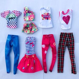 Dolly Clothes 5 Items / Lot Outfit Miniature Doll Accessories Kids Toys Things For Barbie DIY Children Game Christmas Present