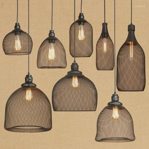 Pendelleuchten IWHD Eisen Loft Stil Vintage Industrieleuchten Schwarz LED Hängelampe Schlafzimmer Hängelampe Küche Hängende Beleuchtung Lamparas