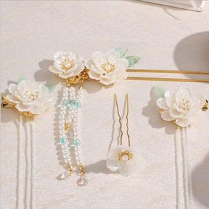 Hair Clips & Barrettes Vintage Accessories For Women Luxury Flower Hairpins Chinese Hanfu Head Jewelry GiftHair Stre22