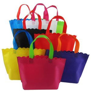 Shopping Bags 20 Pcs NonWoven Shopper bag Professional custom Foldable Bag Reusable Green shopping tote 230506