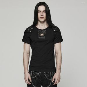 Men's T Shirts PUNK RAVE Men's Knit T-shirt Style Original Design Personality Casual Tops Streetwear Men Clothing