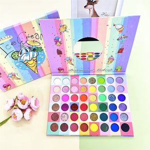 Langanhaltendes buntes Lidschatten-Paletten-Make-up 48 Farbtöne Hochpigmentierte matte und schimmernde Lidschatten-Paletten-Kosmetik für Frauen