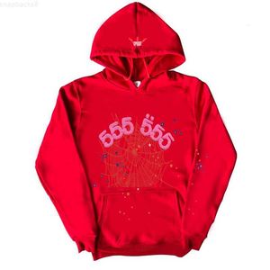 Herren Hoodies Sweatshirts 2023 Rot Sp5der 555555 Hoodie Männer Frauen Hochwertige Engelszahl Puffdruck Grafik Spinnennetz Pullover Y2k