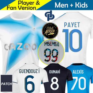 2023 Maillot Marseilles Futbol Formaları Ayak Çocuk Kiti Om Olympique 23/34 Futbol Gömlek 30 Yıllık Yıldönümü Özel Oyuncu Versiyonu Eğitimi Guendouzi Alexis Sanchez