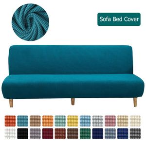 Stuhlhussen Jacquard-Stoff ohne Armlehne Sofabettbezug einfarbig ohne Armlehne Stretch-Klappmöbel Dekoration waschbare Couch