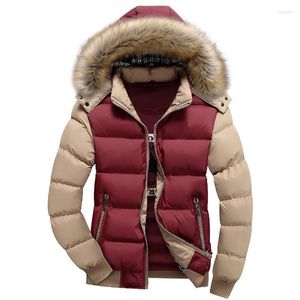 Masculino de pêlo de pêlo com capuz de inverno casaco de inverno 2023 Jaqueta de algodão espessando lã fria parkas parkas masculino casual homem sobretocas