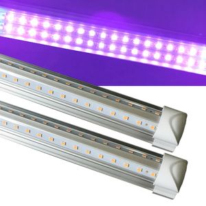 Bar 390NM UV Tube Lights LED Strip 1ft 2ft 3ft 4ft 5ft 6ft 8ft T8 LED Black Light Fixtures for Room Glow Party Neon Party Supplies Fluorescent Art Posters usalight