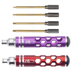 Screwdrivers RJX 1.5/ 2.0/ 2.5/ 3.0mm 4 In1 6.35mm Hex Screwdriver Repairing Tool For RC Models Car Boat Airplane 230508