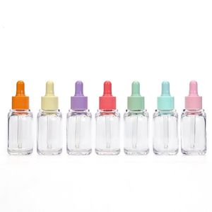 100 teile/los 1 unze 30 ml transparent pet tropfflasche farbe dropper original flüssige essenz probe sub-abfüllung