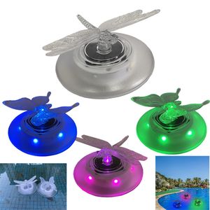LED Solar Floating Pool Lights, Butterfly Dragonfly Waterproof Lawn Lamp, Länkbar färgbyte för festdekor, pool, strand, trädgård, trädgård, camping