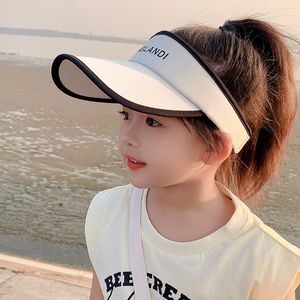 Caps Hats Head Hoop Sun Visor for Children Girls Summer Outdoors UV Protection Sunhat Simple Everyday Adjustable Empty Top Hat Kids Boys 230508