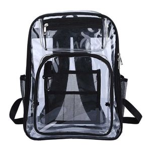 배낭 포장 남성용 방수 배낭 학교 가방 소녀 대용량 배낭 견고한 배낭 남자 배낭 투명 가방 Mochila P230508