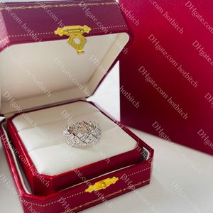 Luxus-Band-Ring für Frauen Designer-Diamant-Ringe Luxus-Verlobungsringe Klassisches Schmuck-Geschenk mit Box