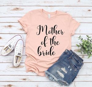 Kvinnors T -skjortor Mor till brudens brudparty Squad Bridesmaid Fashion Casual Cotton Round Neck Kvinnlig SHORT SLEEVE TOP TEES