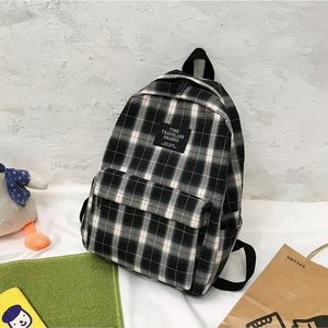 Bolsas escolares backpack manta japonesa mulheres coreanas de grande capacidade estudantes bolsas escolares estilos de listra de girlas da moda Bolsa de viagem