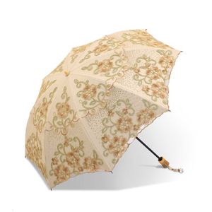 Umbrellas Cute Uv Protection Folding Pocket Umbrella Water Resistant Woman Windproof Umbrella Beach Mini Guarda Chuvas Gift Female SY50RU 230508