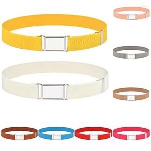 Bälten 12 Styles Kids Toddler For Boys Girls Justerbart Stretch Elastic Belt med spänne