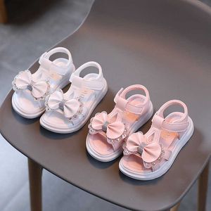 Sandals Summer Girls Sandals Cute Baby Girl Shoes Soft Flat Heels Princess Shoes Fashion Kids Beach Sandals Pink