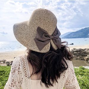 Stingy Brim Hats Widebrimmed Large Beach Panama Womens Straw UV Protection Foldable Sun Holiday Outdoor Sport 230508