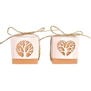 100pcs Candy Candy Box Kraft Paper Gift Wrap Tree Wedding Anniversary Event Party Favors Sugar Packing B1099