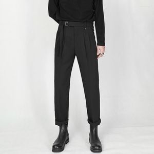 Мужские штаны 2023 Весна и летняя повседневные мужские девять очков Корейская версия Simple Suit All Match Small Foot
