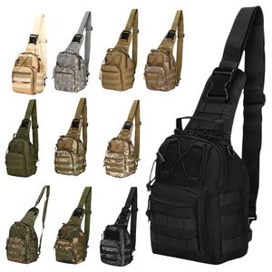 Backpacking Packs 600D Oxford Shoulder Bag Waterproof EDC Molle Fanny Pack Military Tactical Rackpack Multi-Pocket dragkedja bröstväska för utomhus P230508