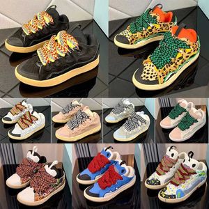 Scarpe Casual Sneakers Suola Piattaforma Scarpa Stringata Sneaker Straordinaria Pelle Goffrata Cordoncino Pelle di Vitello Nappa di Gomma Uomo Donna