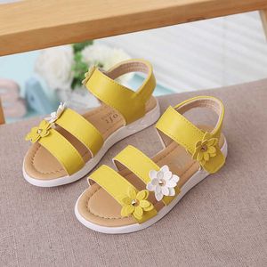 Sandalen Kinderschuhe Sommer Stil Kinder Sandalen Mädchen Prinzessin Schöne Blumenschuhe Kinder Flache Sandalen Baby Mädchen Weich